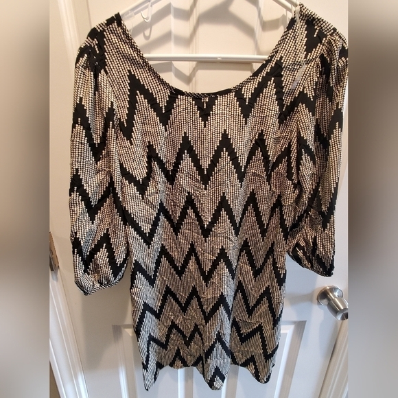 Black and white midi dress. Sz large nwt - Picture 1 of 5